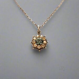 Silver Tone Rhinestone Nautical Necklace